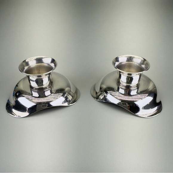 Selandia Denmark Other - Vintage Danish MCM Silver Plated Selandia Denmark Candle Holders